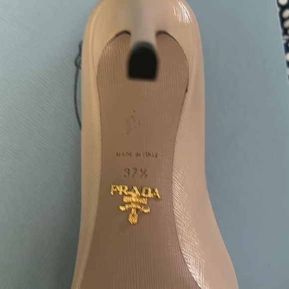 NWT Prada Cipria Calzature Donna Heel with Prada Shoe Box and Dust Bag 37.5/7.5 - Picture 5 of 10